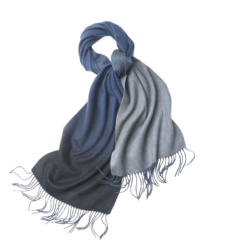 Degradé Lambswool Scarf Woven Navy Blue
