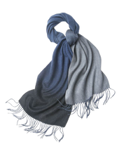 Degradé Lambswool Scarf Woven Navy Blue