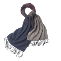 Degradé Lambswool Scarf Woven Navy Red Grey