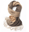 Degradé Lambswool Scarf Woven Brown Camel round