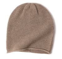Cashmere Fine Rib Beanie Courmayeur Camel