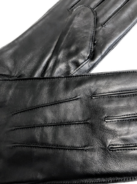 Black Leather Gloves - Hommard
