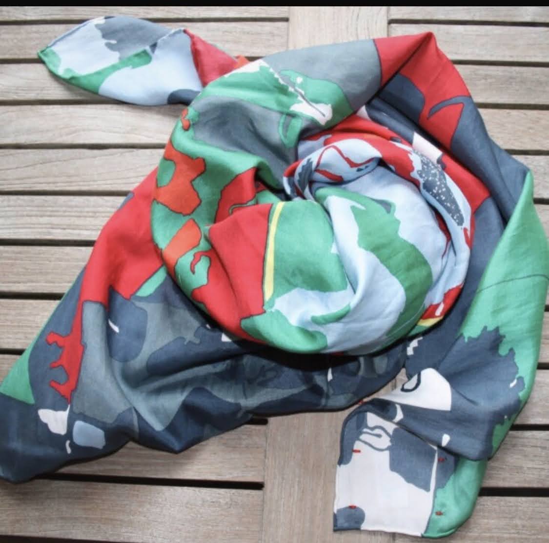 Silk Cotton Printed scarf 3