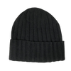 Cashmere Double Ribbed Turn up Beanie Prato Black