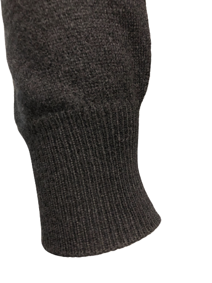 Cashmere Roll Neck Sweater Black cuff