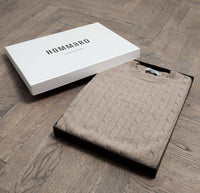 Camel Men´s Cashmere Crew Neck Cable Sweater - Hommard