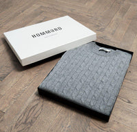 Men´s Cashmere Crew Neck Cable Sweater Yellow - Hommard