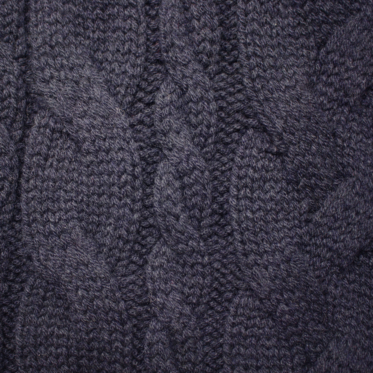 Sherlock Navy Cashmere Double Cable Scarf - Hommard