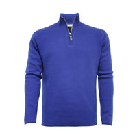 Green Men´s Cashmere fully Lined Golf Sweater half zip Orion - Hommard