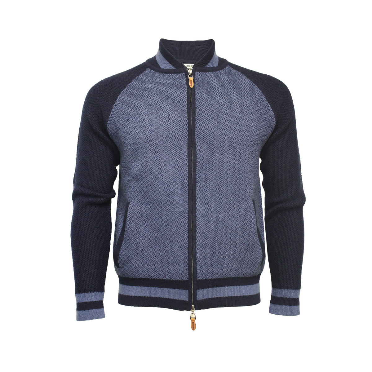 Men´s Cashmere Bomber Jacket in diamond stitch Mougins - Hommard