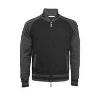 Men´s Cashmere Bomber Jacket in Herringbone stitch Varau - Hommard