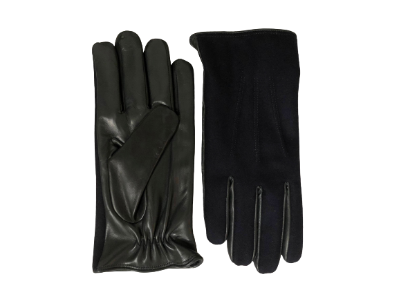 Grey Nappa Leather Gloves with Wool 2