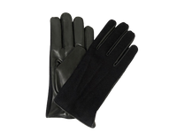 Grey Nappa Leather Gloves with Wool half