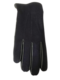 Grey Nappa Leather Gloves with Wool single suede