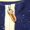 Donegal Maritime Men´s Cashmere Zip Neck Sweater Verbier in pique stitch zipper puller