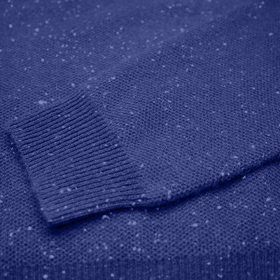 Donegal Maritime Men´s Cashmere Zip Neck Sweater Verbier in pique stitch cuff