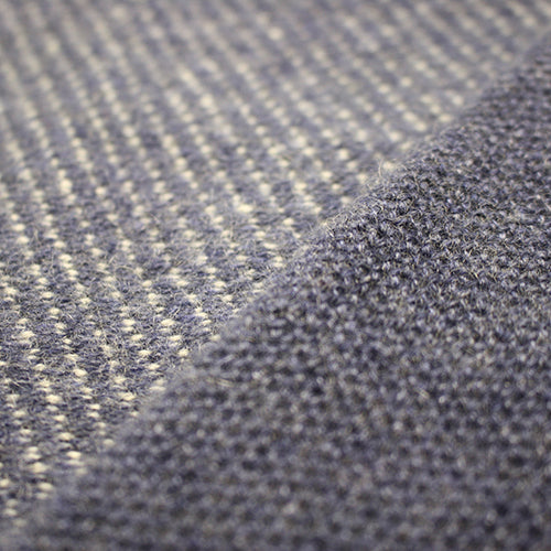 Cashmere Hooded Quarter Zipper Sweater in Diagonal Stitch with cuffs Aspremont stitch close up