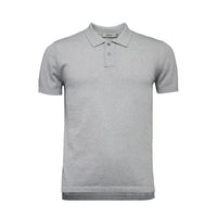 Navy Men´s Cashmere Polo Shirt Hampton in Cotton Cashmere - Hommard
