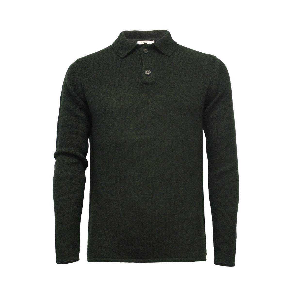 Men´s Cashmere Sweater Polo Neck heavy Jersey Mercury - Hommard