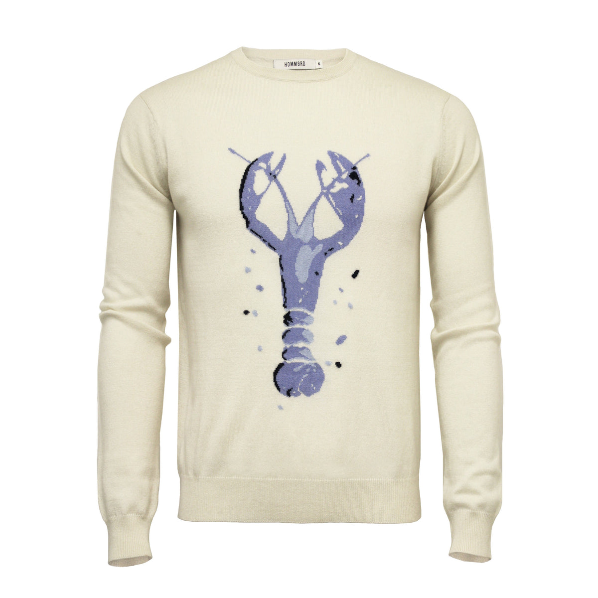 Woolwhite Crew Neck Lobster Intarsia - Hommard