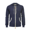 Donegal Blue Men's Cashmere Hooded Zipper Sweater Nowra - Hommard