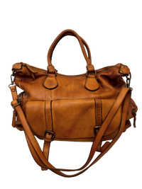 Light Brown Leather Saddle Bag - Hommard
