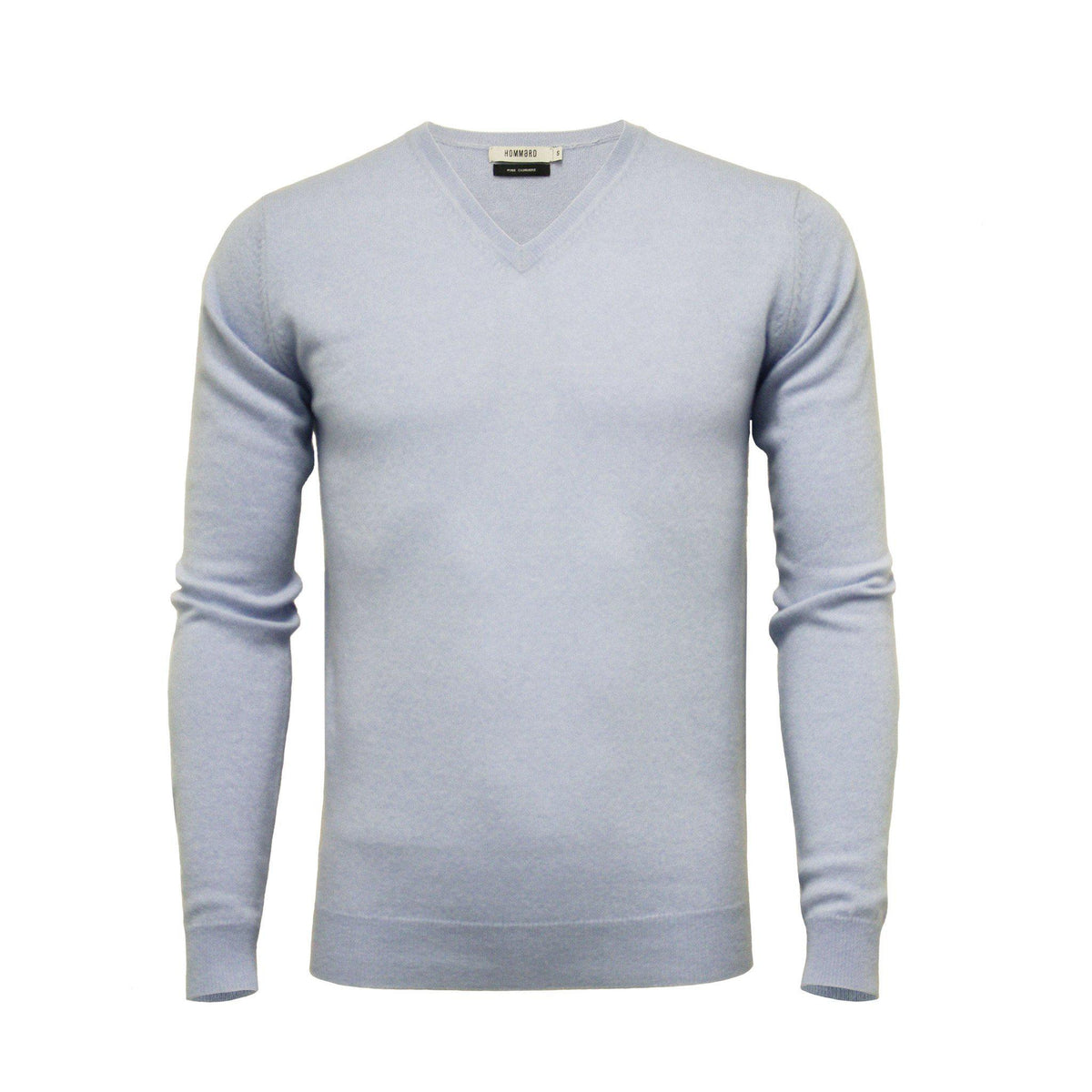 Men´s Cashmere V Neck Sweater - Hommard Light Blue