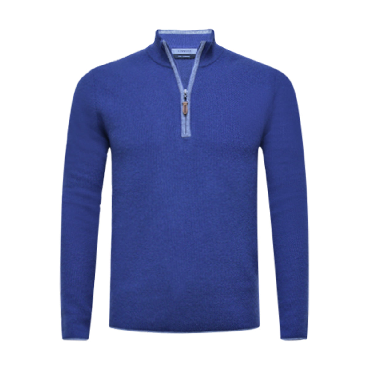Cashmere Zip Neck Sweater Verbier Kobalt Blue