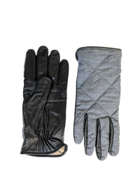 Gloves Nappa Leather with Wool Glen Check vertical