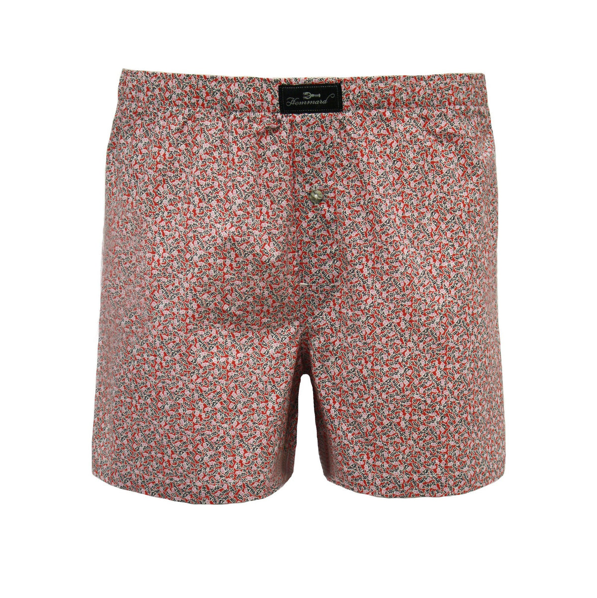 Red Flower Men´s Woven Cotton Boxer Shorts - Hommard