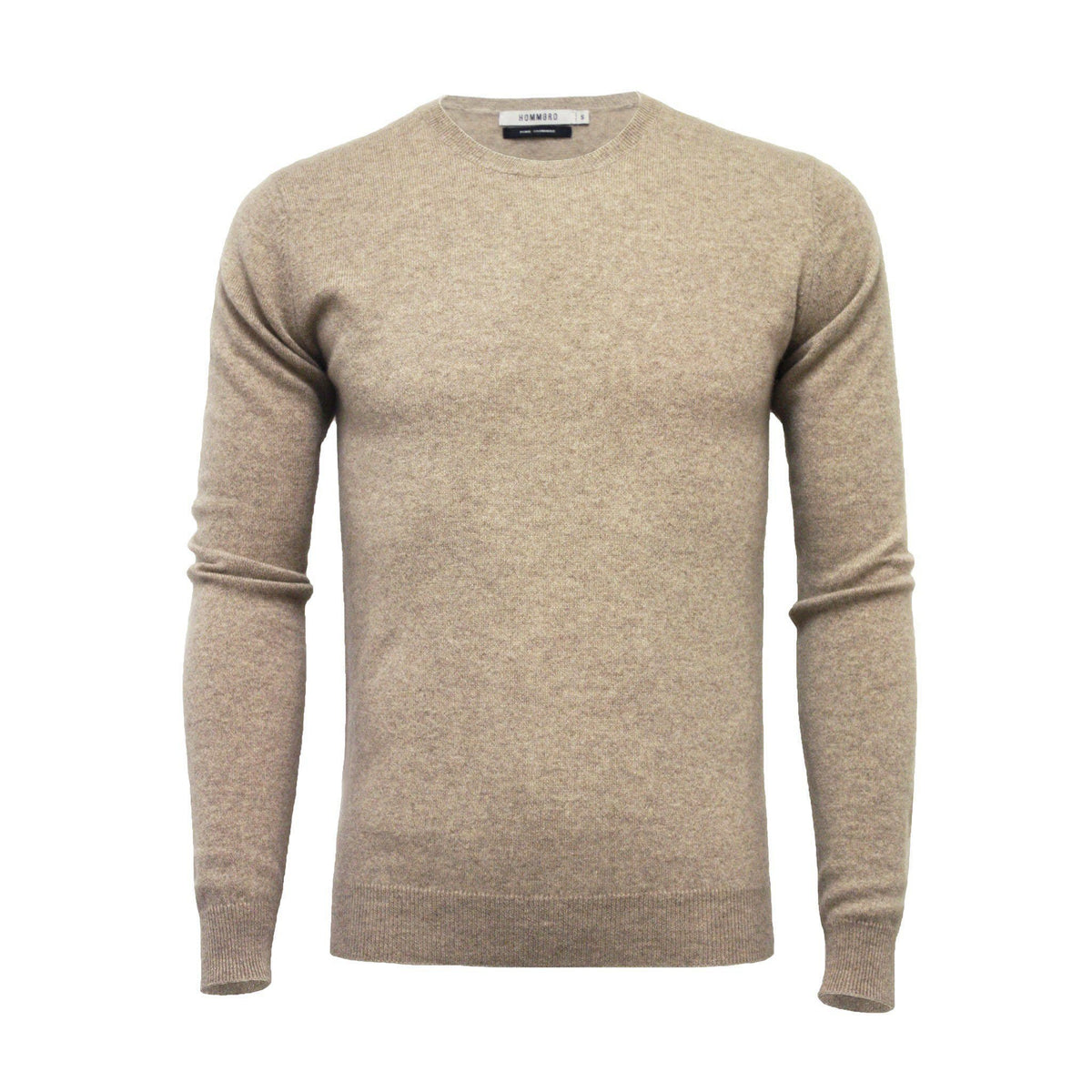 Camel Men´s Cashmere Crew Neck Sweater - Hommard