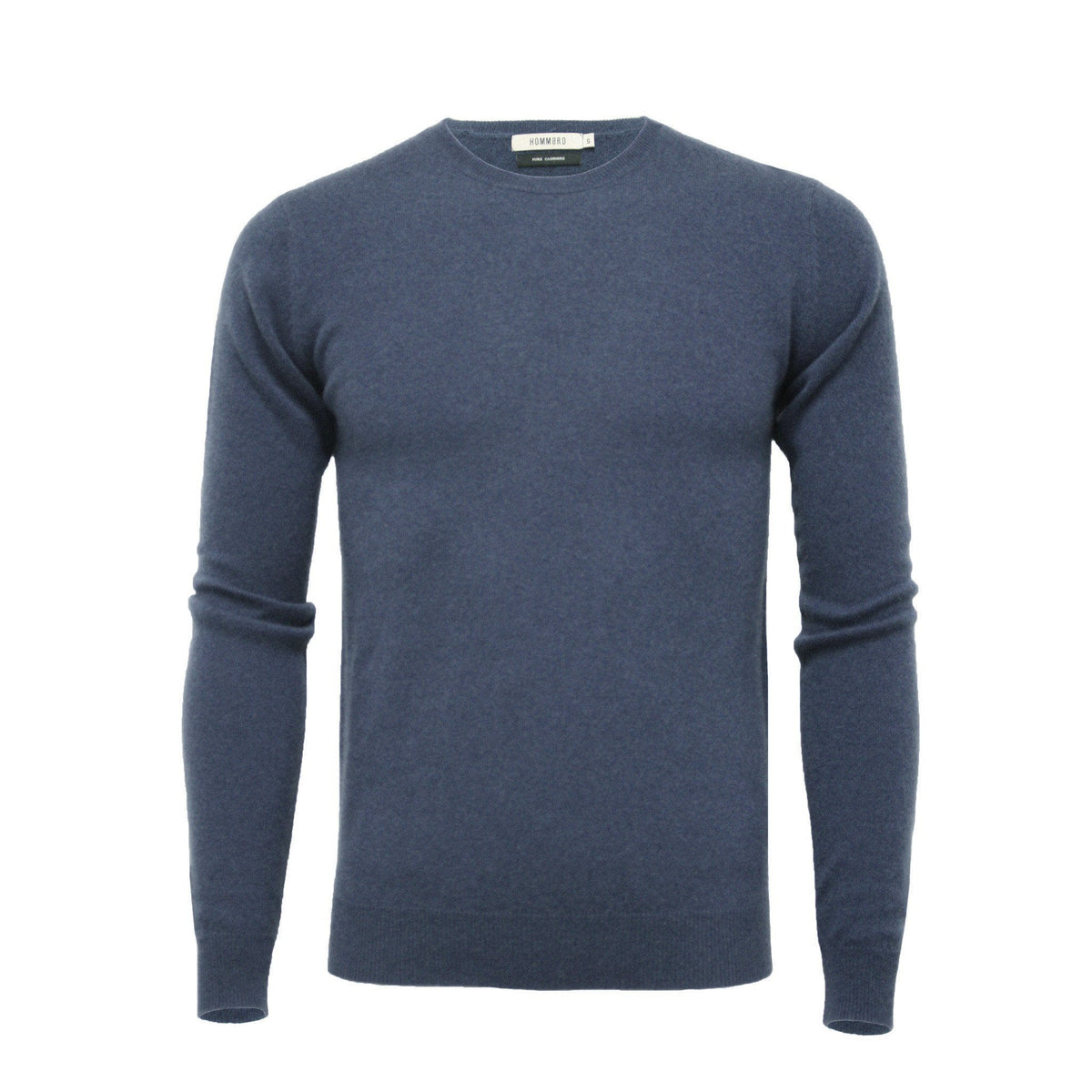Jeans Blue Men´s Cashmere Crew Neck Sweater - Hommard