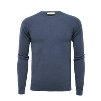 Jeans Blue Men´s Cashmere Crew Neck Sweater - Hommard