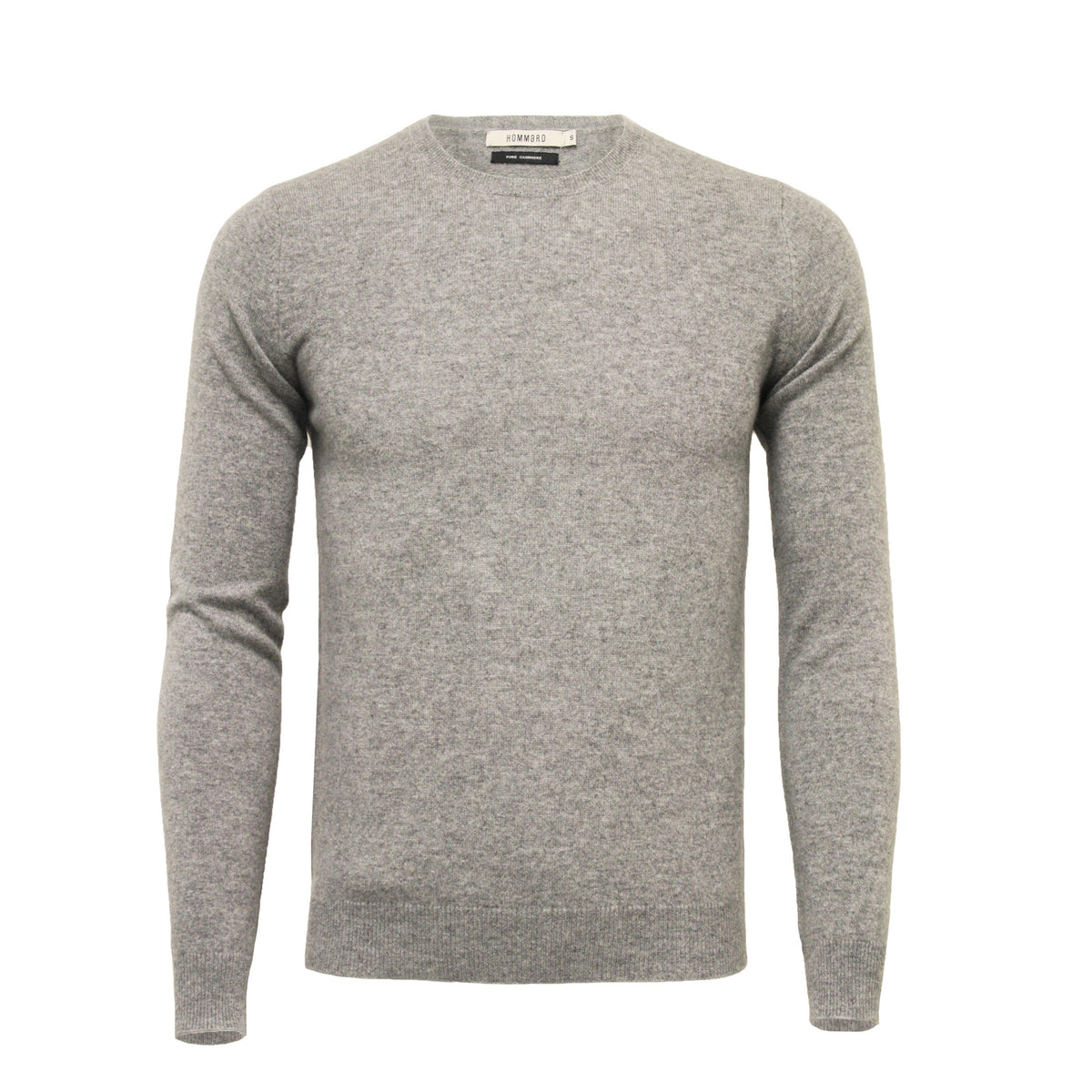 Silver Grey Men´s Cashmere Crew Neck Sweater - Hommard