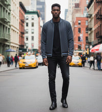 Graphic Zipper Cardigan Antea Royal Navy