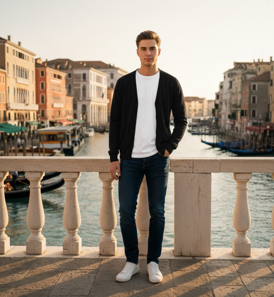 Cashmere Cardigan black