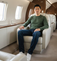 Hunting Green Cashmere Crew Neck Sweater