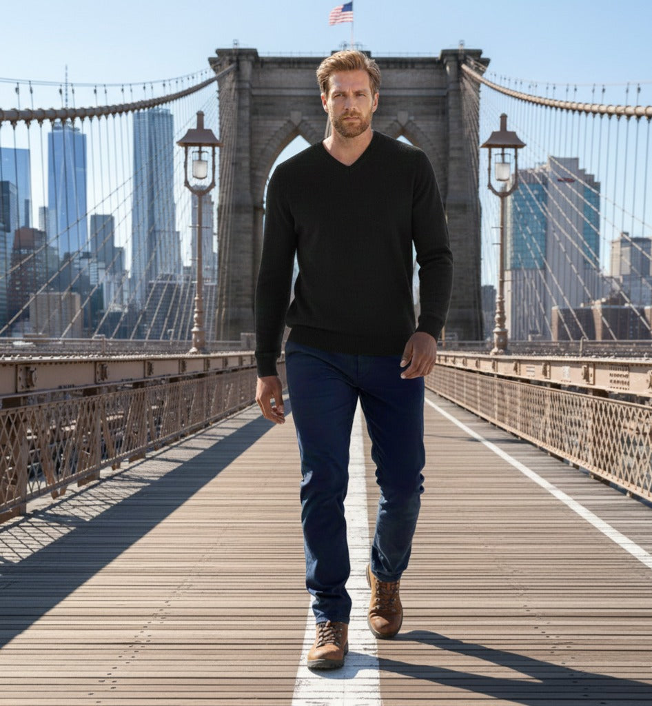 Cashmere V Neck Sweater Black