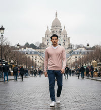 Cashmere V Neck Sweater Pink