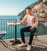 Pink Cashmere Crew Neck Sweater