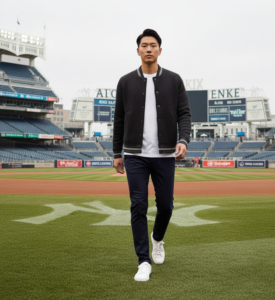 Cashmere black Bomber Jacket Jason