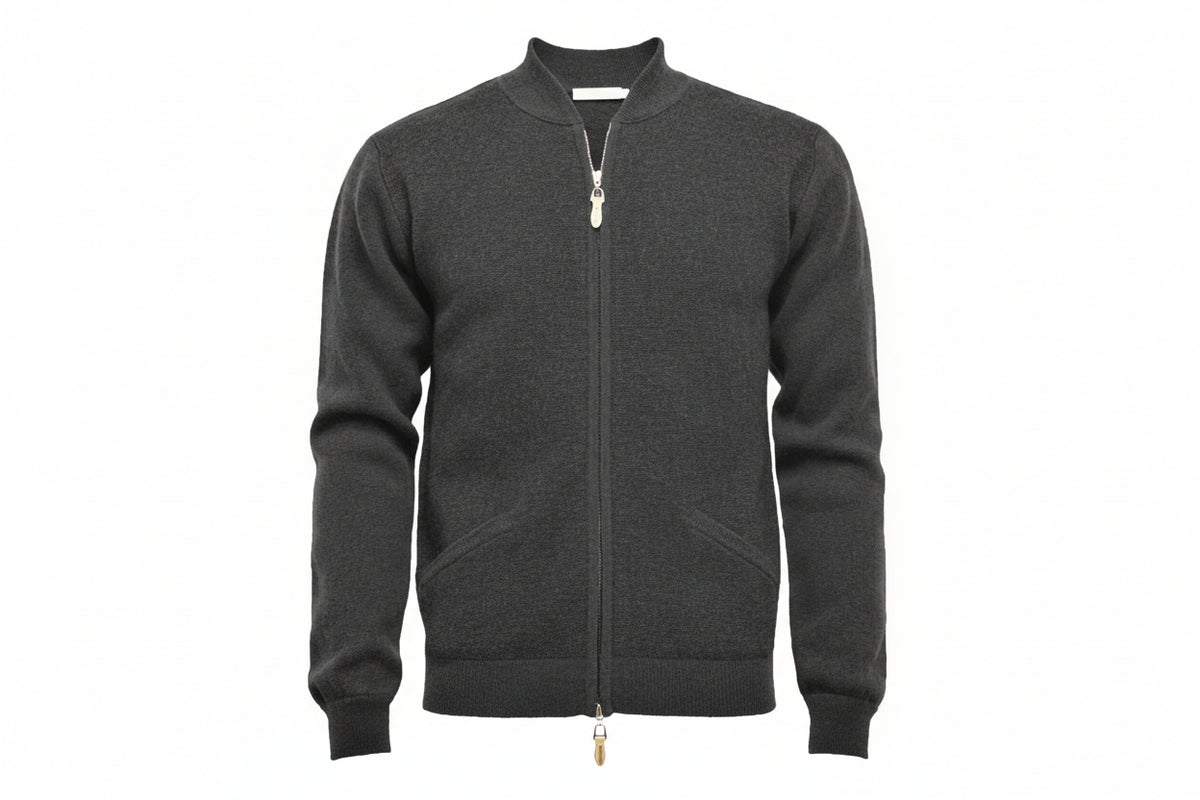 Charcoal Bomber Jacket Mission Cashmere
