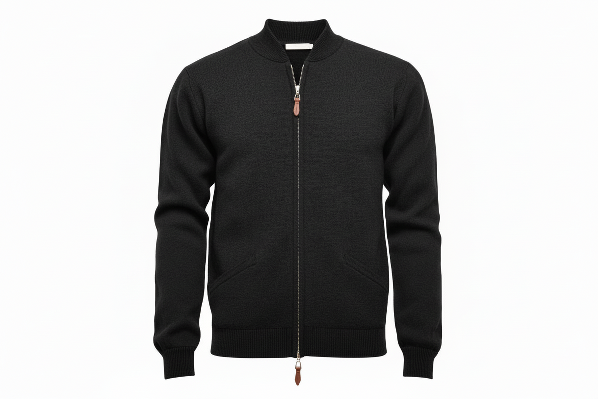 Hommard Mission Zipper Cardigan Black
