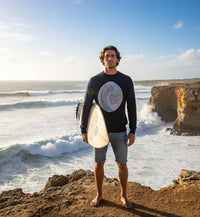 Crew Neck Sweater with Intarsia Wave design