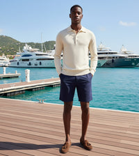 Cashmere Polo Neck Sweater Porter Woolwhite