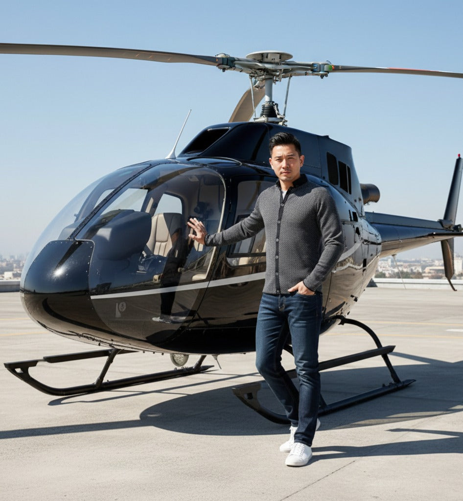 Cashmere Diamond Stitch Knitted Shirt