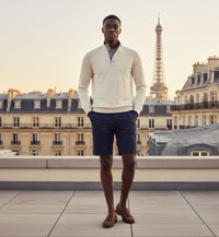 Cashmere Sweater Button Neck Silk Cashmere Woolwhite