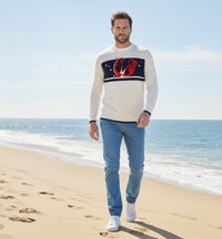 Crew Neck Half Lobster Intarsia Zealand