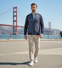 Cashmere Bomber Jacket in diamond stitch Mougins