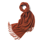 Lambswool Scarf Woven Plain Brick